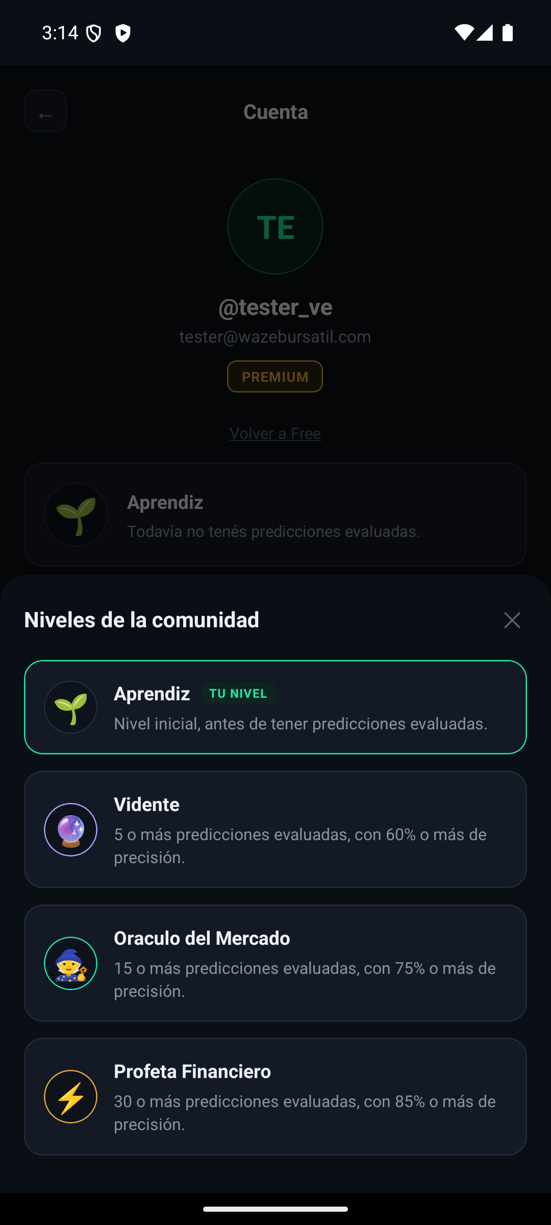 Los 4 rangos de la comunidad de AlTanto: Aprendiz, Vidente, Oráculo del Mercado y Profeta Financiero